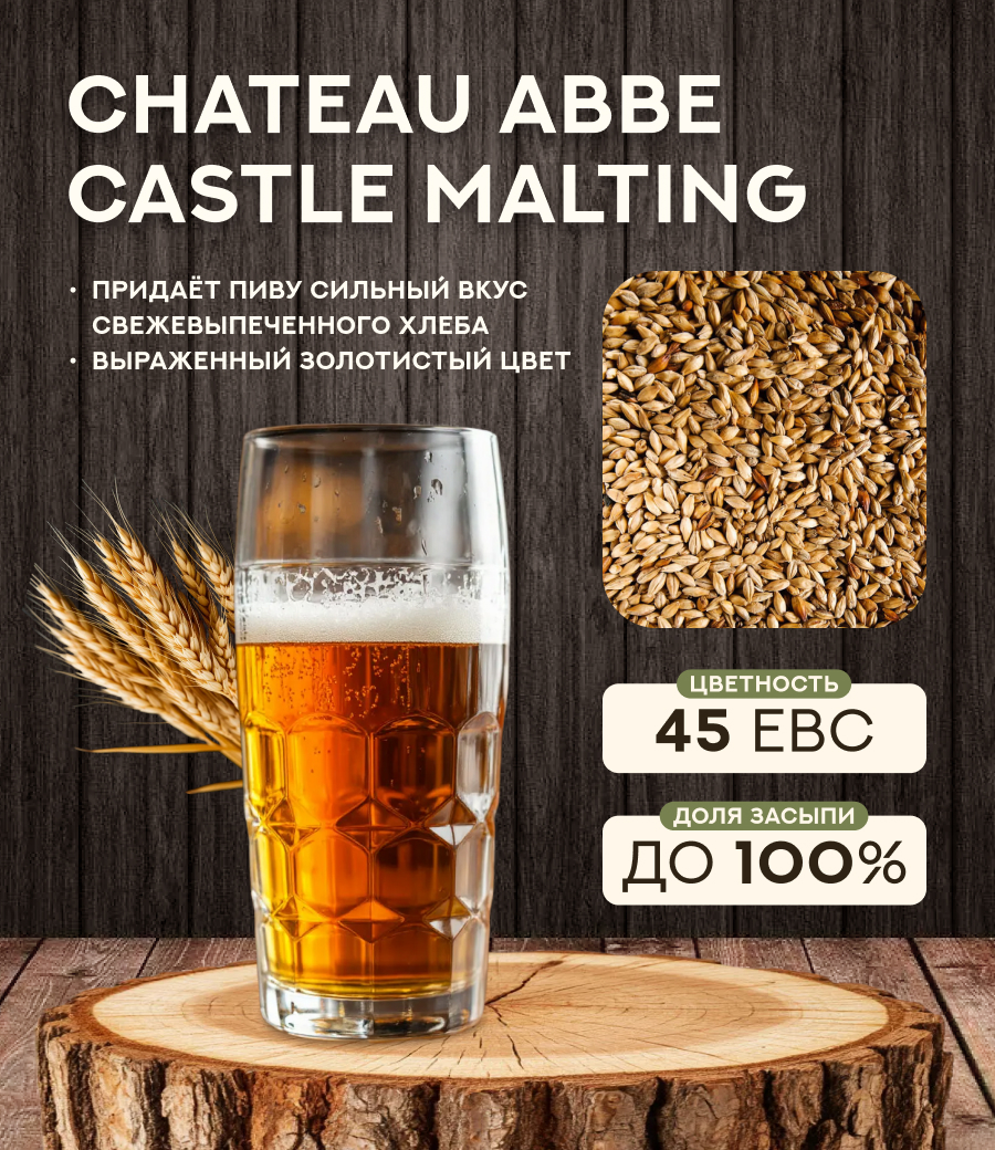 "СОЛОД ЭББИ" CHATEAU ABBE 45 EBC Castle Malting, Бельгия